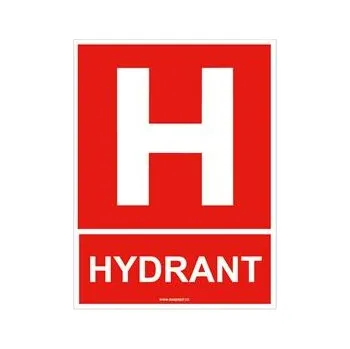 Hydrant s textem - bezpečnostní tabulka, plast 2 mm 200x150 mm