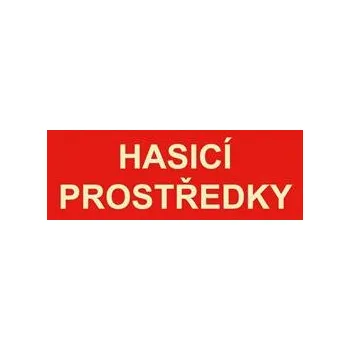 Hasicí prostředky - fotoluminiscenční tabulka, plast 2 mm 210x80 mm