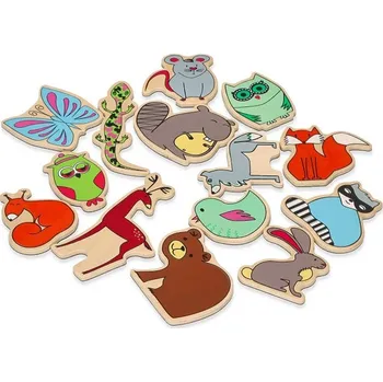 Dekorativní magnet AdamToys Lesní zvířata magnety 14 kusů