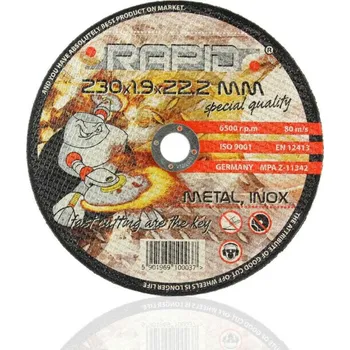 Řezný kotouč Kotouč řezný na kov, nerez, 230x1,9x22,2mm RAPID 0.189 Kg HOBY Sklad3 M08255 (0.189 Kg HOBY Sklad3 M08255)