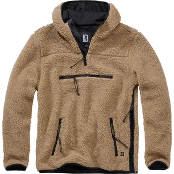 Pánské oblečení BRANDIT bunda Teddyfleece Worker Pullover Camel Velikost: M
