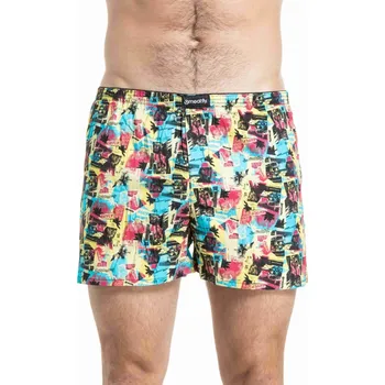 Pánské oblečení Pánské trenýrky Meatfly Agostino Double Pack žlutá/modrá S