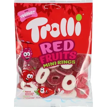 Bonbon Trolli Red fruit Lesní ovoce kroužky 200 g