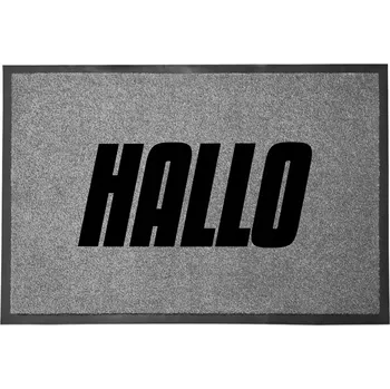 Rohožka Vstupní rohožka Šedá Dekorativní Dárek do domu Ahoj 60x40 cm
