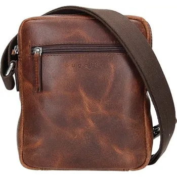 Pánská aktovka Pánská kožená taška přes rameno Bugatti Segno - hnědá