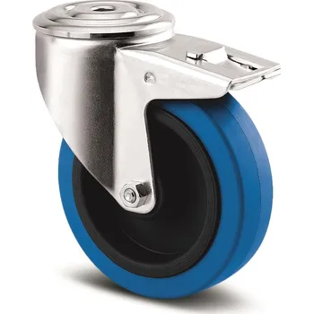 Pojezdové kolečko Tente Kolečko s modrým běhounem 125 mm, otočné s brzdou 2094