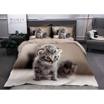 Povlečení Novinka 2025 – Roztomilé 3D povlečení 140×200/70×90 cm – Mourek + povlak na polštářek ZDARMA