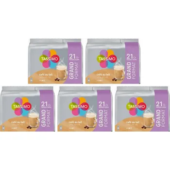 Jacobs Douwe Egberts Tassimo Café Au Lait GRAND Format 21 kusů Karton 5 balení