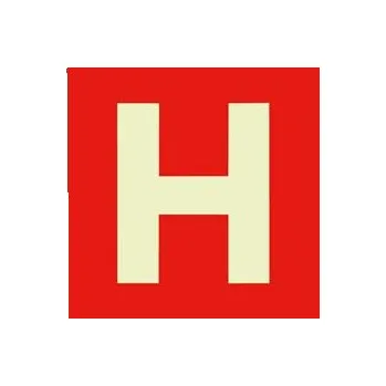 Hydrant - fotoluminiscenční tabulka, plast 1 mm 200x200 mm