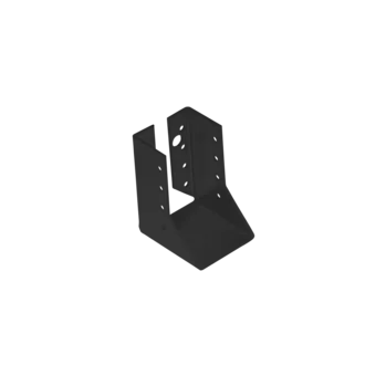 Tesařské kování DOMAX WBZ 52 - trámová botka uzavřená 48x96x75x2,0 mm černá