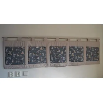 Dětsný nábytek Šatoli.cz Velký kapsář 200x50 cm Koťátka na šedobéžové