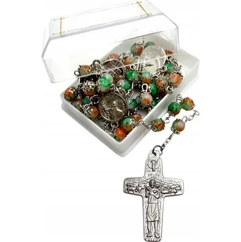 Růženec Růženec s obrázky svatých (Rozaniec ) - zelený v krabičce 5057-3 Z