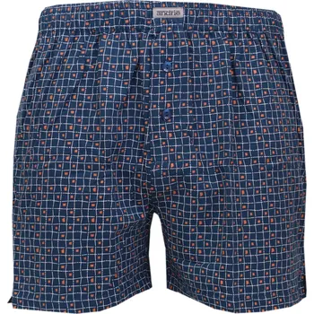 Boxerky Pánské trenýrky Andrie s mřížkovaným vzorem PS5895 petrol velikost 3XL-62/64