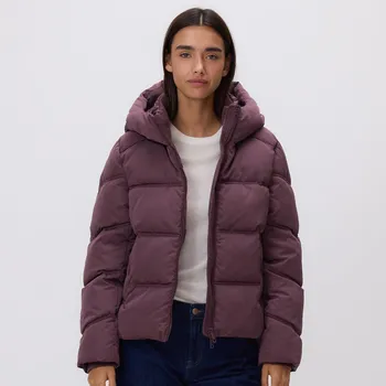 Dámský kabát Reserved - Prošívaná bunda s kapucí - ocelově fialová - 681AY-94X - 681AY-94X-M