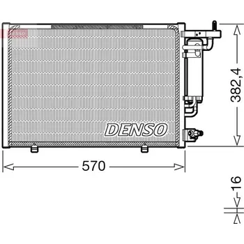 Výparník klimatizace Kondenzátor, klimatizace DENSO DCN10052