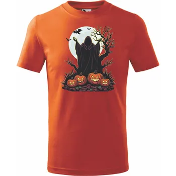 ON-DESIGN Tričko dětské se strašidelným motivem Velikost: 122 cm/6 let, Barva: oranžová