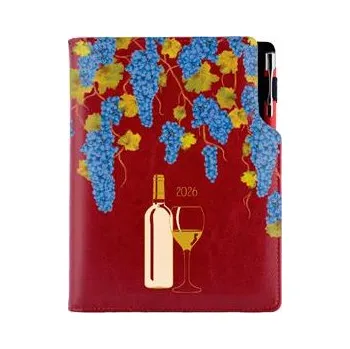 Diář Diář DESIGN týdenní speciál A5 2026 - bordó - Víno