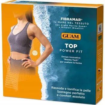 Podprsenka Guam Power Fit Top zpevňující a modelující L/XL v šedé barvě
