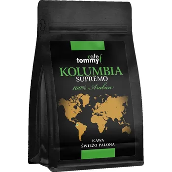 Káva Tommy Cafe Arabica Káva zrna Káva Colombia Supremo 250 g
