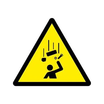 Padající předměty - SYMBOL, samolepka 100x100