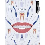 Diář DESIGN týdenní B5 2026 český - bílá - Zubař