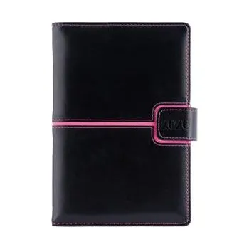 Diář Diář MAGNETIC denní B6 2026 - černá/růžová