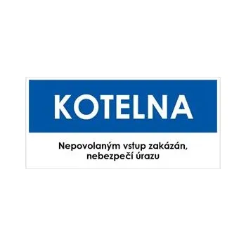 KOTELNA, modrá, plast 1 mm 190x90 mm