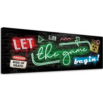 Obraz OBRAZ PRO HRÁČE Nápis pro hráče neon 90x30