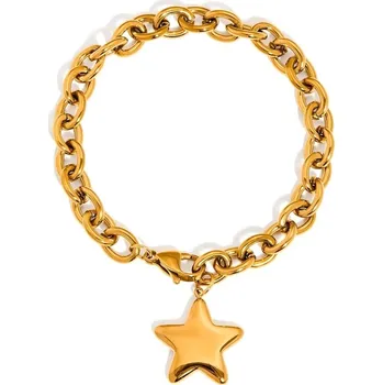 Náramek ELENYS Nova – pozlacený náramek 18K žluté zlato Délka náramku: 20,5 cm