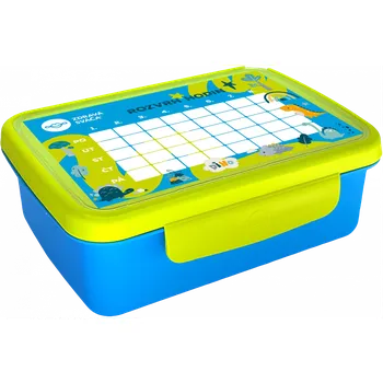 Svačinový box Zdravá sváča box Rozvrh hodin modrá/zelená