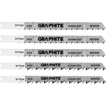 Pilový plátek Graphite Sada pilových listů, 6 TPI, 10 TPI, HCS, rukojeť ve tvaru U, 5 ks