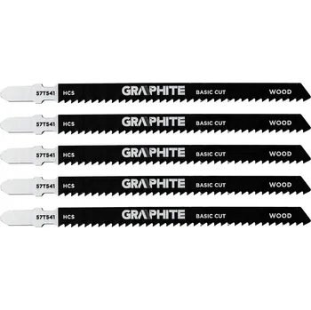 Pilový plátek Graphite Sada pilových listů, 9 TPI, HCS, rukojeť ve tvaru T, 5 ks