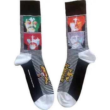 Pánské ponožky The Beatles Ponožky Sea Of Science Faces Colour Black 36-40