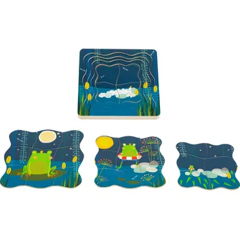 Dětské zboží small foot Vrstvené puzzle princ žabák