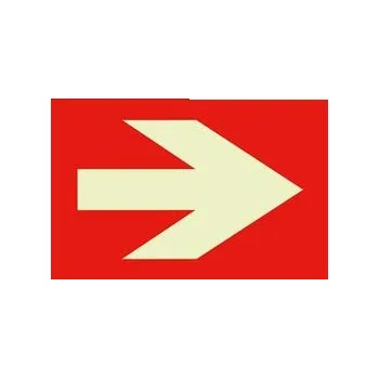 Šipka k požárnímu zařízení - fotoluminiscenční tabulka, samolepka 150x100 mm