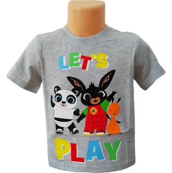 Chlapecké tričko Tričko ZAJÍČEK BING, šedé, vel. 110, 122cm Velikost: 122cm