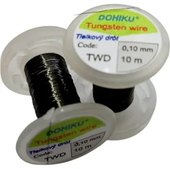 Vázací drát Tungstenový drátek Dohiku TWD 0,10 mm černý