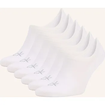 Dámské ponožky Calvin Klein Pánské Sneaker Ponožky, 6 Párů V Balení, bílá, 39