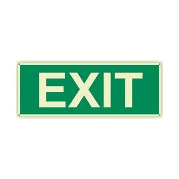 EXIT - fotoluminiscenční tabulka s dírkami, plast 2 mm 300x120 mm