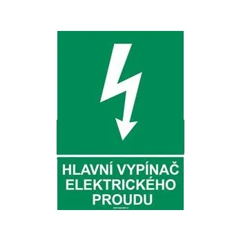 HLAVNÍ VYPÍNAČ ELEKTRICKÉHO PROUDU, plast 1 mm, A4
