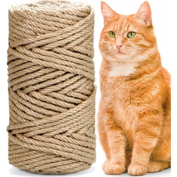 Železářství SISALOVÉ LANO JUTOVÁ ŠŇŮRA SISAL NA ŠKRABADLO SILNÁ RUSTIKÁLNÍ 8 mm 20 m