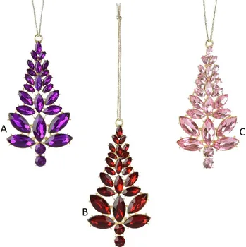 Vánoční ozdoba Kaeming Vánoční ozdoba TREE STRASS, 12 cm, 3 druhy, KSD