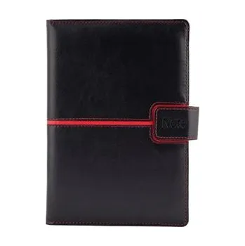 Zápisník Notes - zápisník MAGNETIC B6 čtverečkovaný - černá/červená