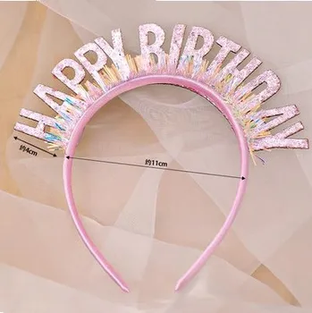 Happy birthday - čelenka růžová