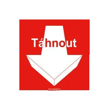 Táhnout - bezpečnostní tabulka, plast 2 mm 100x100 mm