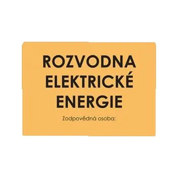 Informační tabulka ROZVODNA ELEKTRICKÉ ENERGIE, plast 2 mm, A4