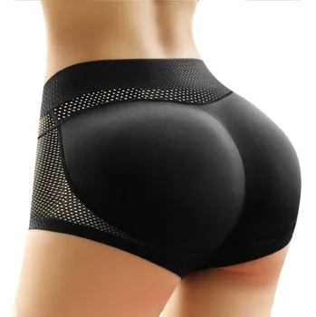 Kalhotky XBRA Polstrované push up tvarovací kalhotky se středním pasem černé - XL