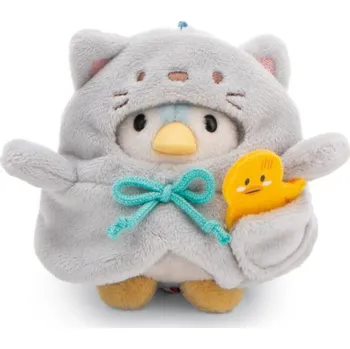 Hračka NICI plyš MyMochi Tučňák Waddle 8cm v kostýmu kočičky a kačičkou, set dárkové balení