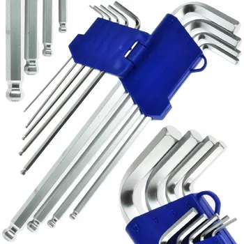 Klíč SADA IMBUSOVÝCH KLÍČŮ HEX ŠESTIHRANNÉ CR-V 1,5-10MM 9 KS