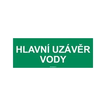 HLAVNÍ UZÁVĚR VODY, plast 1 mm 210x80 mm
